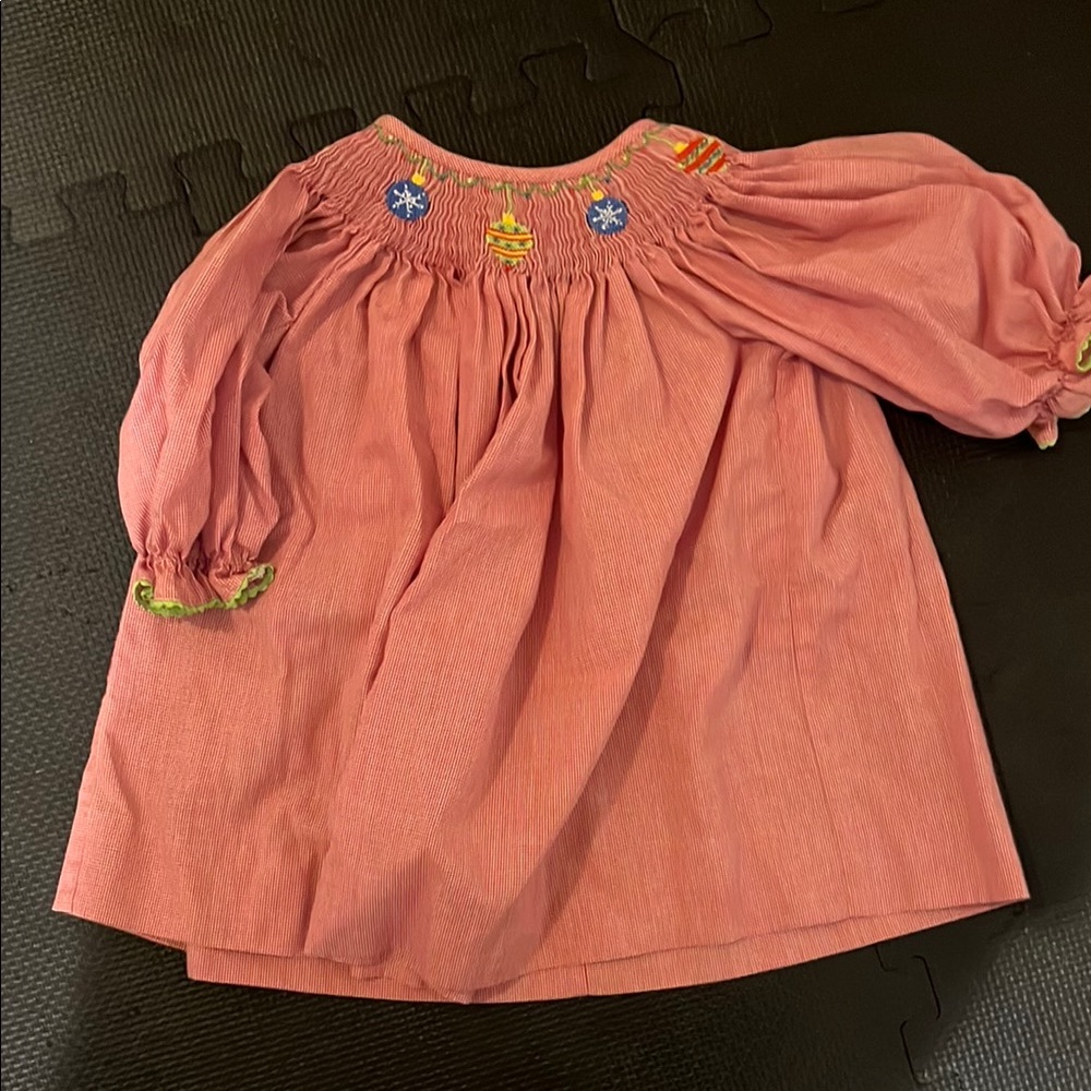 Hand Smocked Dress with Embroidered Details ornaments
